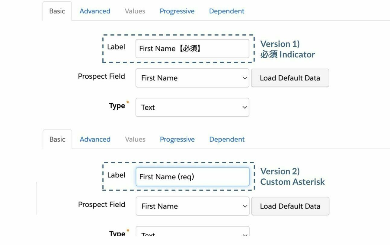 Pardot Form Fields